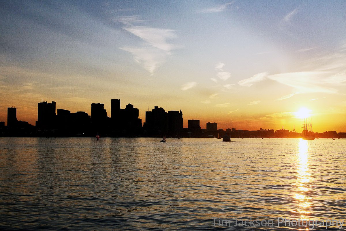 Boston Skyline at Sunset Tim Jackson Photography Buy Photographic